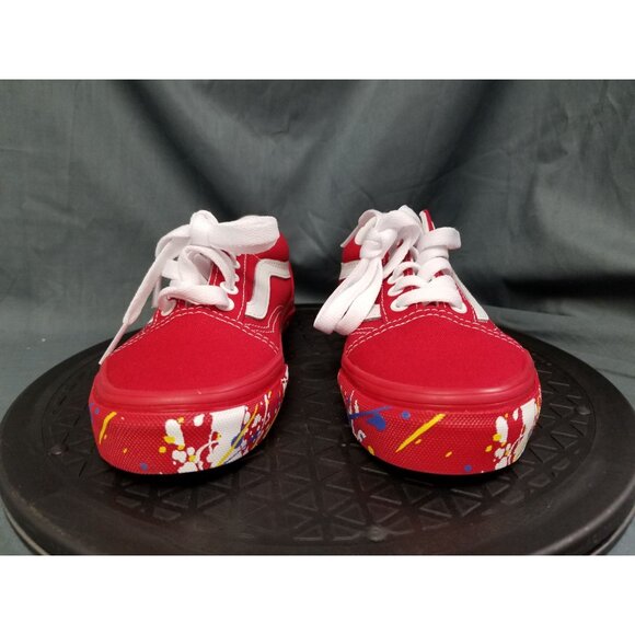 Vans Old Skool Sneakers Canvas Red White Size 13 Kids BRAND NEW IN BOX! - Picture 3 of 11